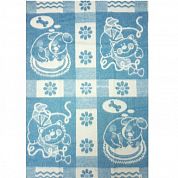 "Ермошка" одеяло байковое хлопчатобумажное синее 57-4ЕТОЖ
